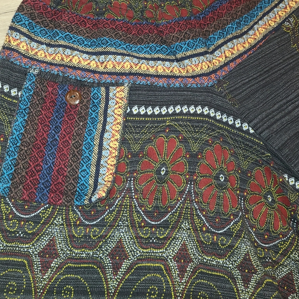 Cotton Hippie Bohemian inspired Colorful Patterned Harem Pants Festival wear S/M